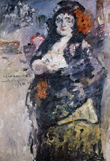 《卡门西塔》，夏洛特·贝伦德·科林斯身着西班牙服装的肖像