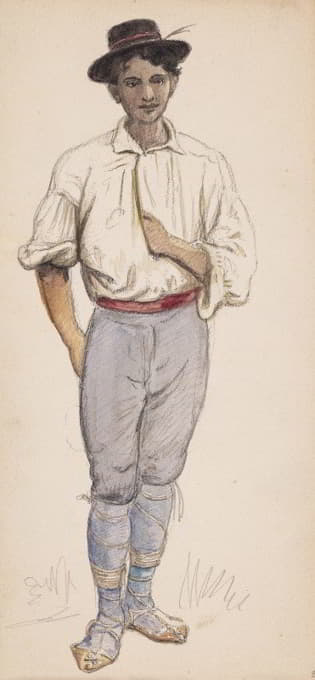 Wilhelm Marstrand - Italiensk bonde eller hyrde