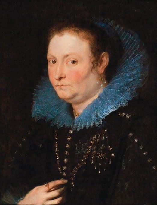 一位女士的肖像，半身，据说是一位热那亚女贵族