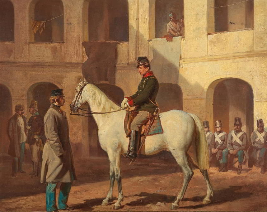 Circle of Wilhelm Richter - In The Barracks