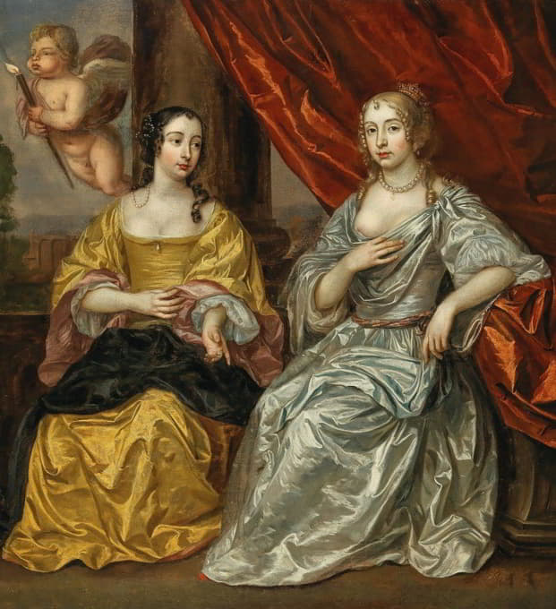 两位贵族妇女与丘比特的肖像