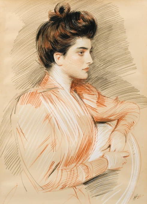 伊丽莎白·范·比马的侧面肖像