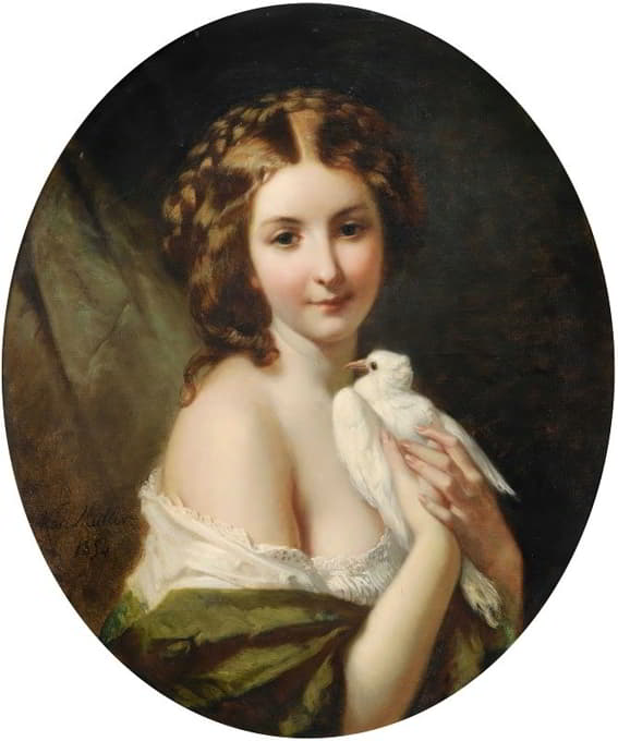Karl Friedrich Johann von Müller - Young Lady With a Dove