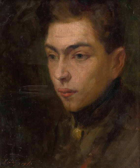 Ľudovít Pitthordt - Head Study of a Young Man