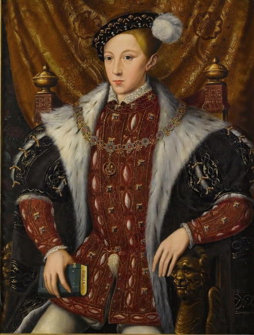 Circle of William Scrots - Portrait Of Edward Vi (1537-1553)
