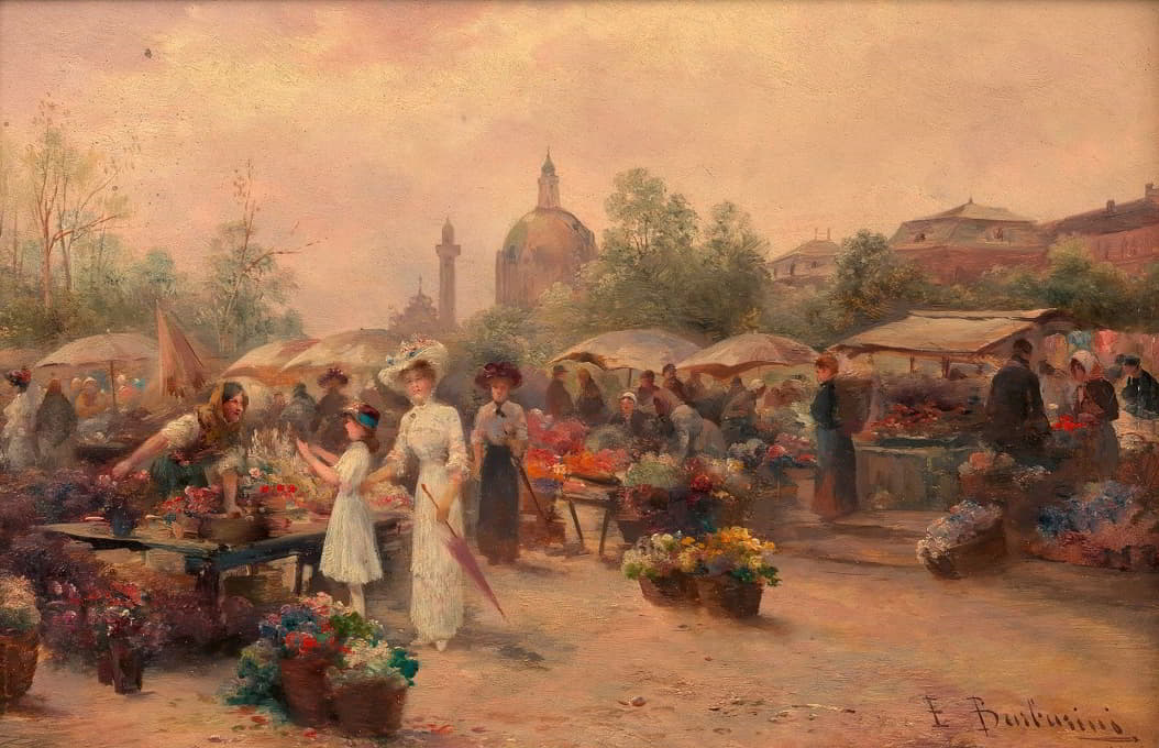 旧湿货市场的花卉市场