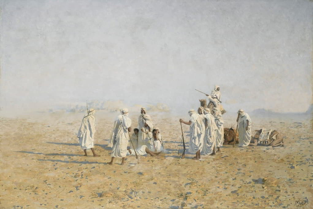 Adolf Meckel von Hemsbach - Bedouins in the desert