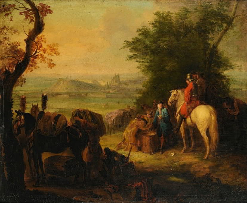 Pierre Lenfant - Resting of the troups during a military siege