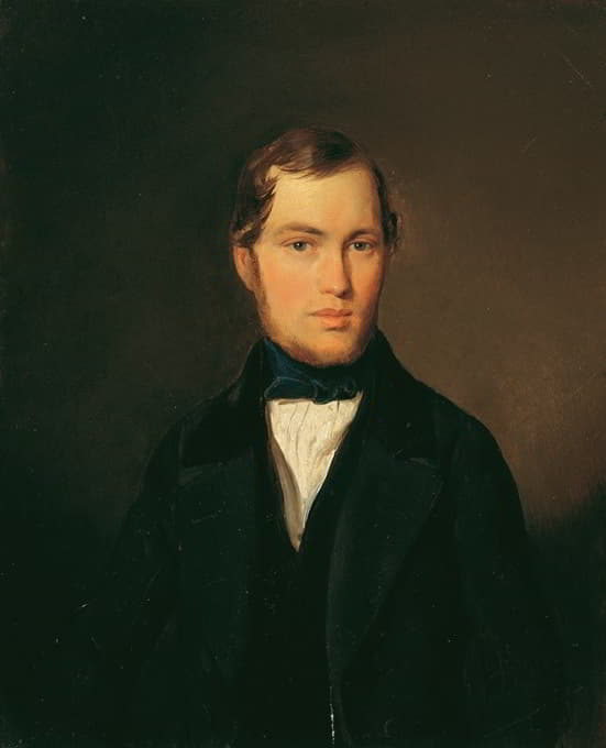 Leopold Fertbauer - Junger Mann mit blauer Halsbinde