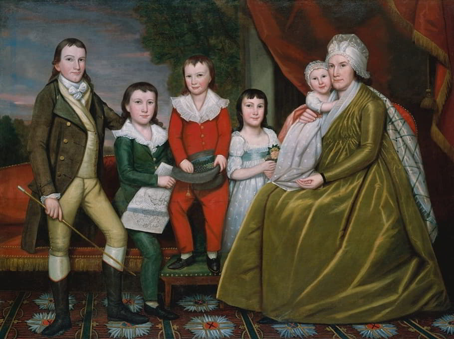Ralph Earl - Mrs. Noah Smith and Her Children