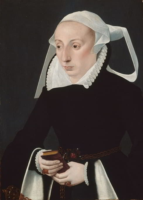 Barthel Bruyn the Younger - Portrait of a Woman with a Prayer Book
