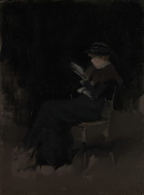 James McNeill Whistler - Arrangement in Black; Girl Reading
