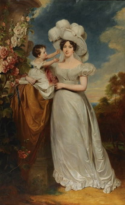 一位女士和一个孩子的肖像