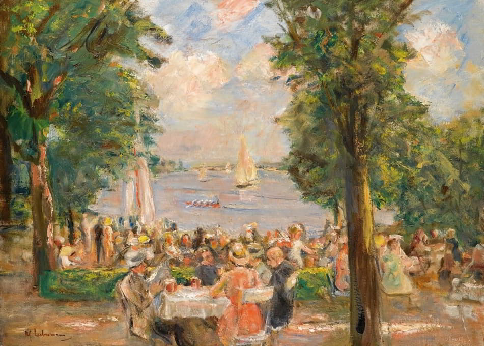 Max Liebermann - Beergarden Near The Wannsee (House On The Lake)