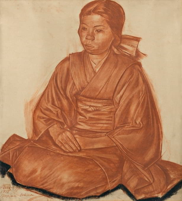 Alexander Evgenievich Yakovlev - Portrait of A Japanese Girl