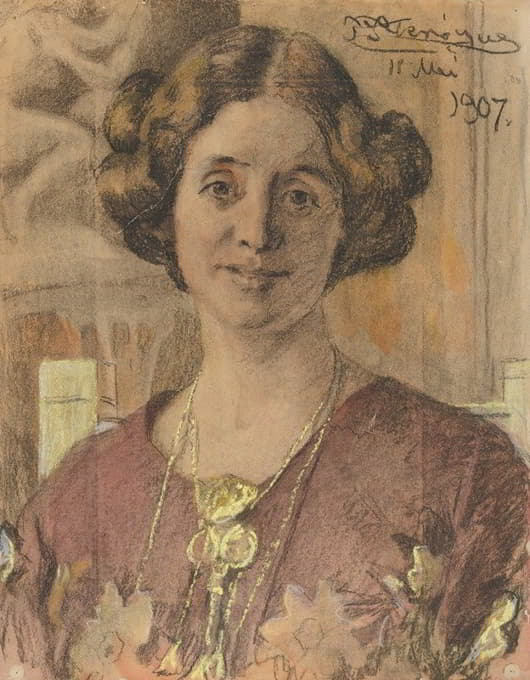 一个女人的肖像（可能是安娜·维尔赫敏·约翰娜·多尔西亚·哈尔伯格，嫁给比约纳，后来嫁给拉森）
