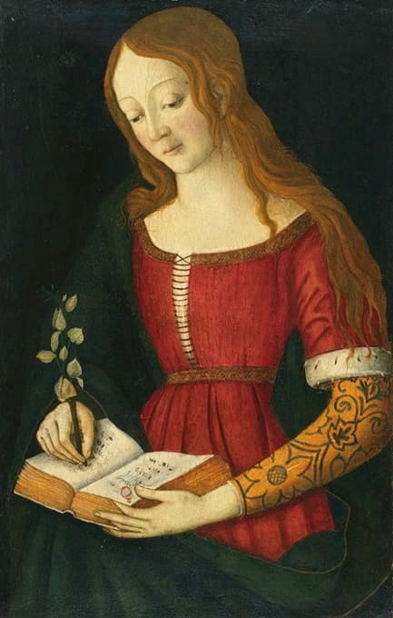 Giacomo Pacchiarotto - A Young Lady Writing In A Hymnal
