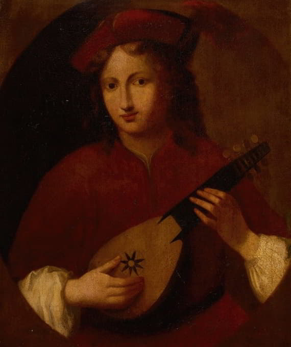 After Titian - Portrait of a Man with Mandolin