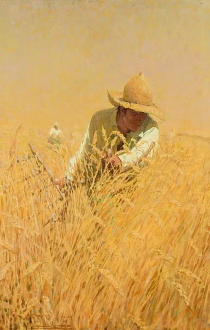 Harvey T. Dunn - Harvesting the Wheat