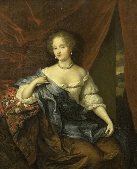 Caspar Netscher - Portrait of a woman, possibly a member of the van Citters family