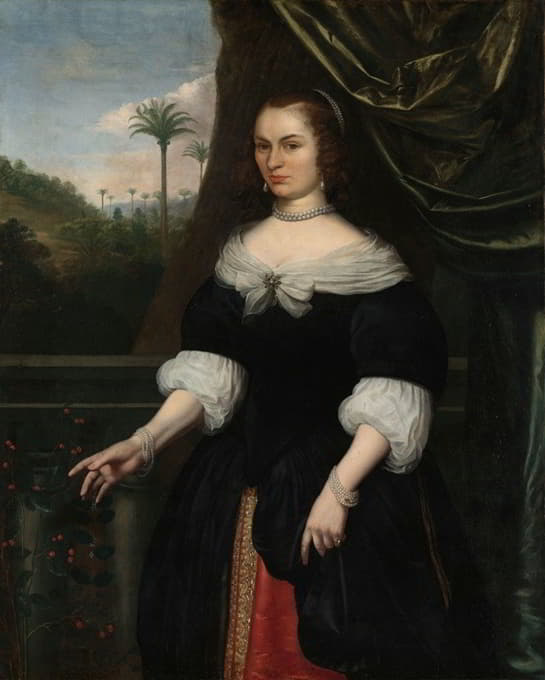 简·伏尔甘伯格的妻子迪娜·莱姆斯的肖像