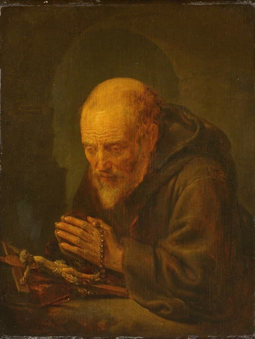 Gerrit Dou - A Hermit in Prayer