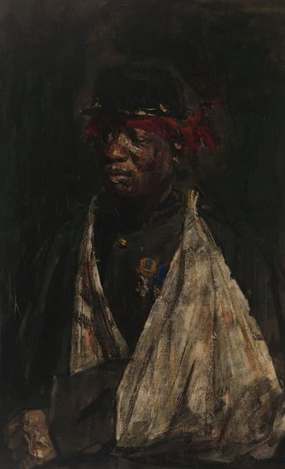 Isaac Israëls - Portrait of a Wounded KNIL Soldier