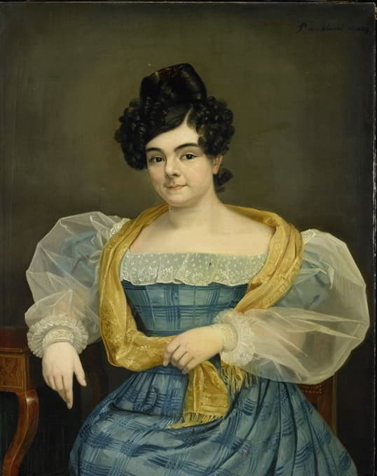 约翰内斯·普洛斯·范·阿姆斯特尔的妻子阿德里安娜·乔安娜·范·威克的肖像