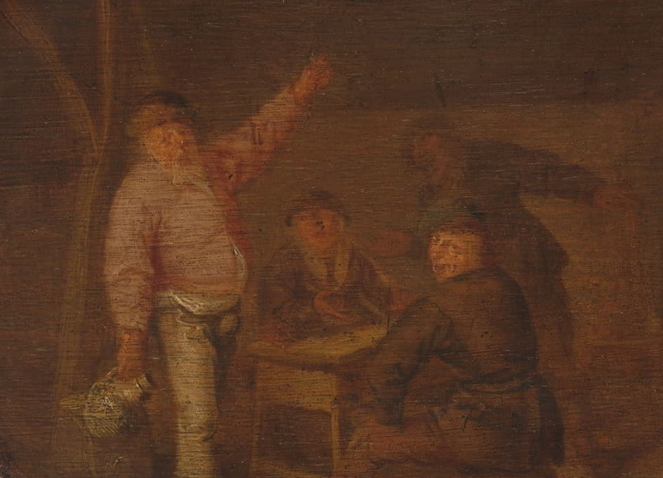 Pieter Hermansz. Verelst - Peasants Drinking in a Barn