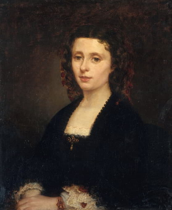 雅典娜·米亚雷特（1826-1899）的肖像，米歇尔的妻子