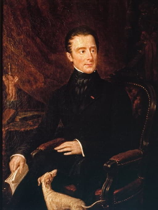 诗人、政治家阿尔方斯·德拉马廷肖像（1790-1869）