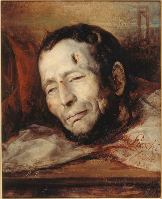 朱塞佩·菲什（1790-1836）被处决后的头像