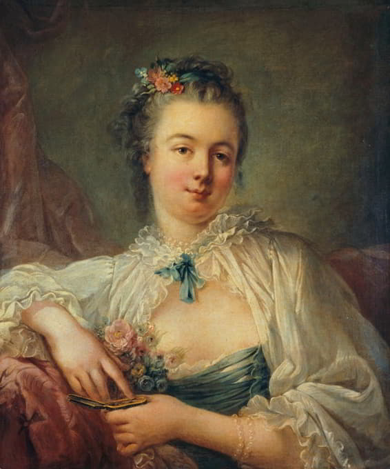 艺术家妻子珍妮·伊丽莎白·维克托伊尔·德沙伊斯的肖像画