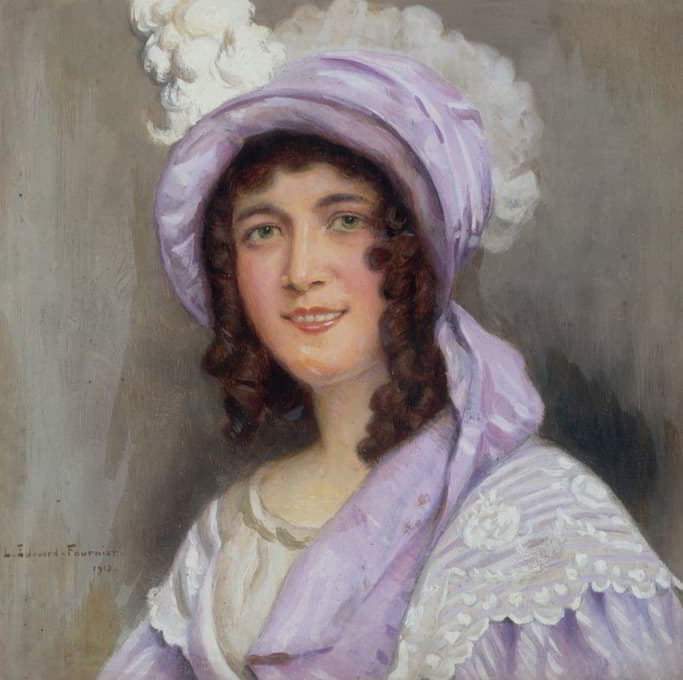 Louis Édouard Fournier - Portrait de Mademoiselle Maille, sociétaire de la Comédie-Française, dans le rôle de Mme de Lancy dans ‘Antony’.