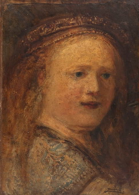 Félix Ziem - Etude de femme, copie d’après Rembrandt