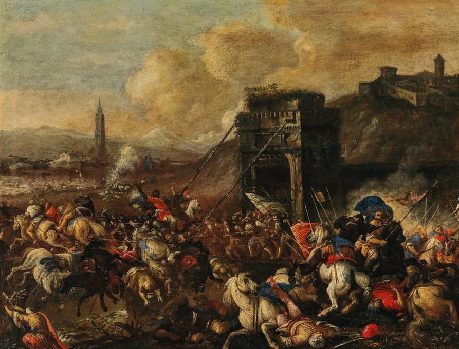 Johann Heinrich Roos - The Battle of Vienna (1683)