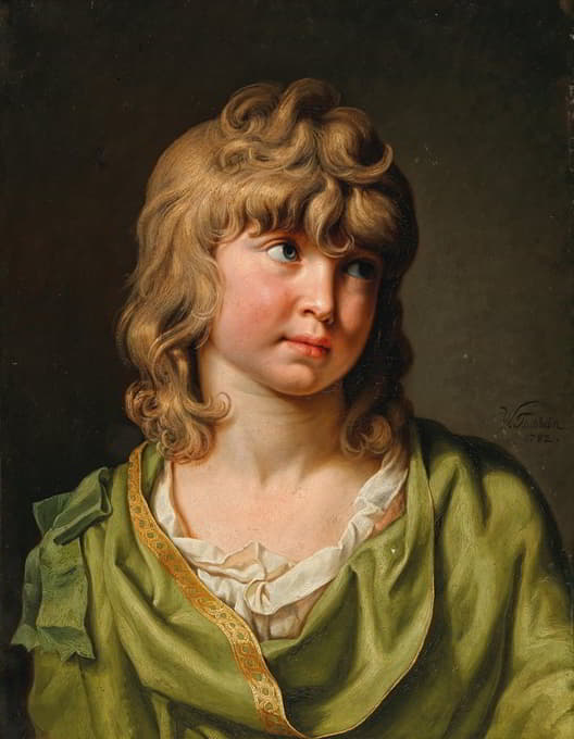 Johann Heinrich Wilhelm Tischbein - Portrait of a boy with blond curls