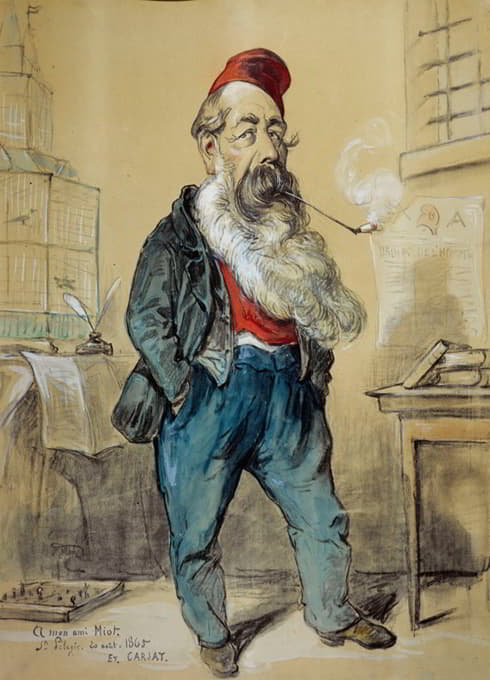 Etienne Carjat - Portrait-charge de Jules Miot (1810-1883), homme politique