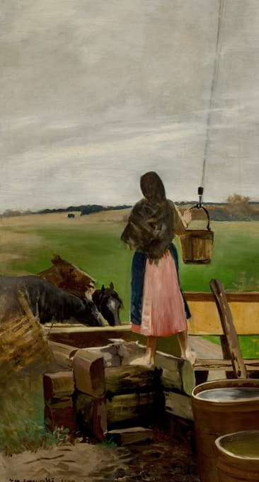 Jacek Malczewski - Girl at a water well