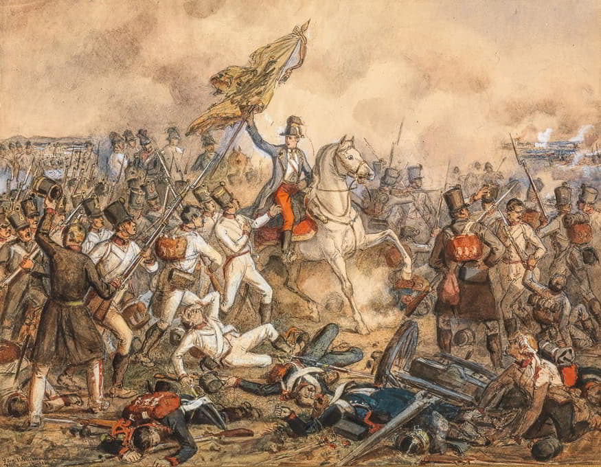 Siegmund L’Allemand - Erzherzog Karl in der Schlacht von Aspern
