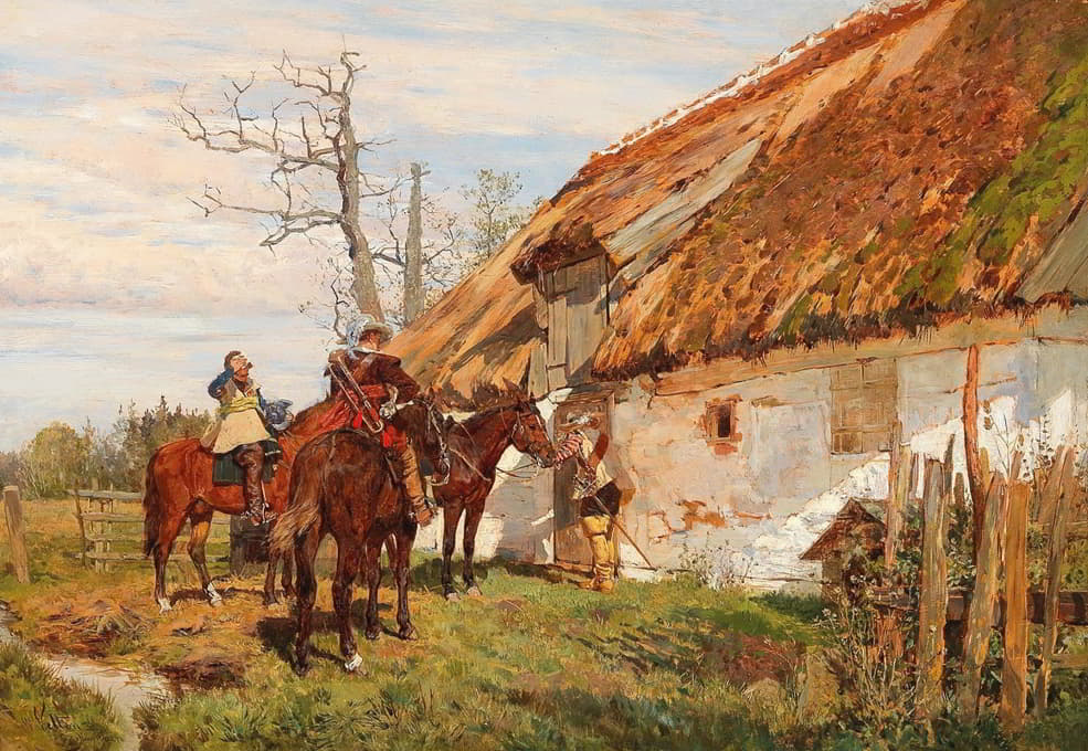 Wilhelm Velten - Resting by the Barn