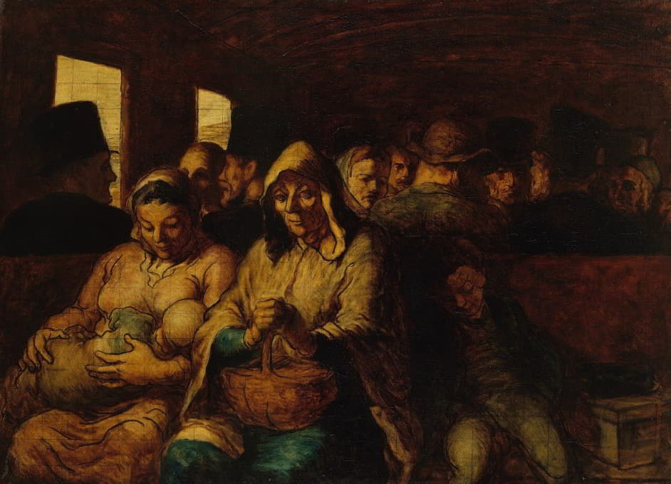Honoré Daumier - The Third-Class Carriage