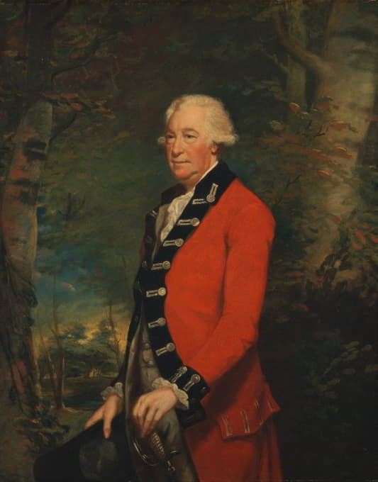 英国不列颠哥伦比亚省拉尔夫·米尔班克爵士，穿着约克郡（北骑兵）民兵的制服