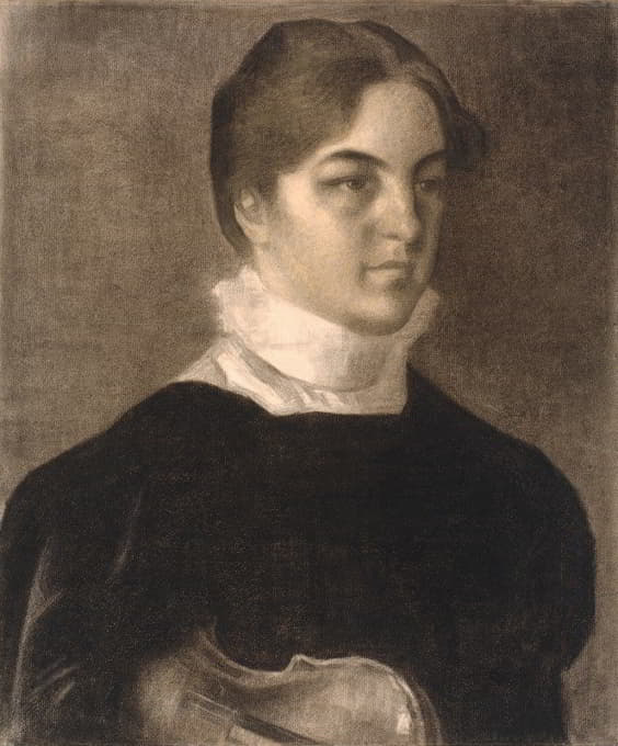 Vilhelm Hammershøi - Portrait of Karen Bramsen