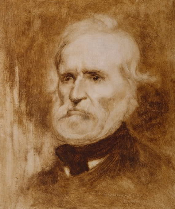 Eugène Carriere - Portrait d’Auguste Blanqui (1805-1881), homme politique.