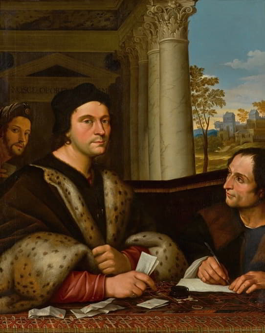 费里·卡伦德雷（1473-1528）及其秘书的肖像