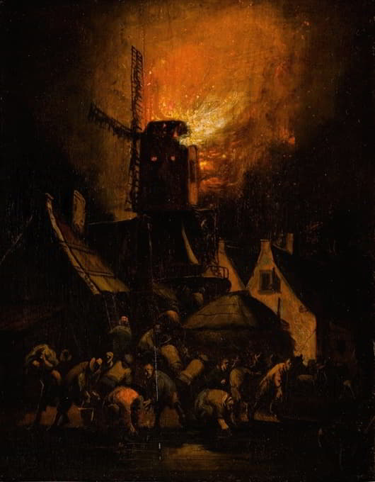 Egbert van der Poel - Windmill Fire