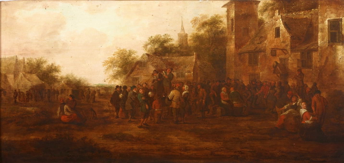 Nicolaes Molenaer - Meeting in Front of the Tavern
