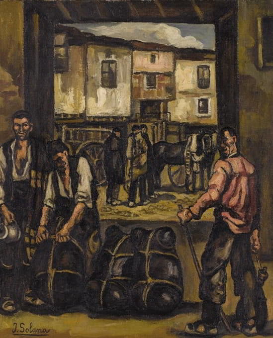 José Gutiérrez Solana - Los Trabajadores (The Wine Loaders)