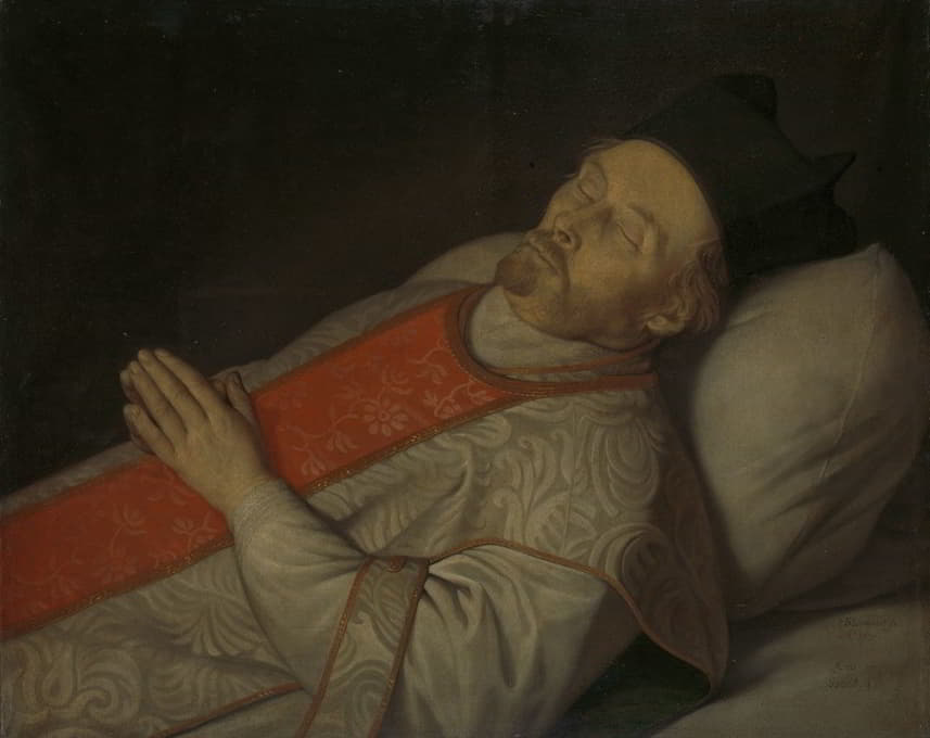 Hendrick Bloemaert - Portrait of Joannes Putkamer (1600-1671) on his Deathbed